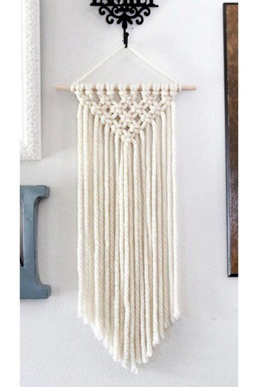 Vægdekoration – Makrame 20x50
